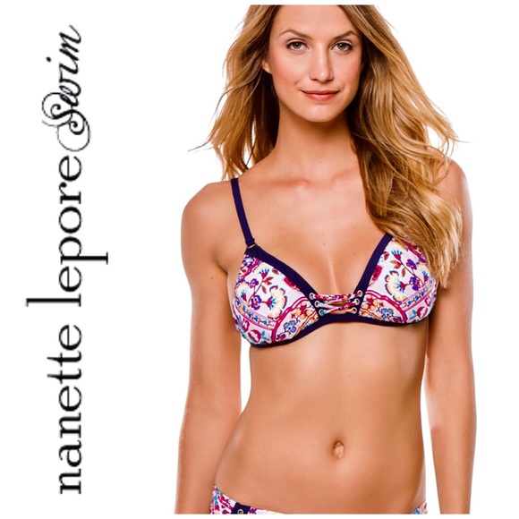 🌸Nanette Lepore🌸 Festival Folklore Bikini Top - Picture 1 of 11